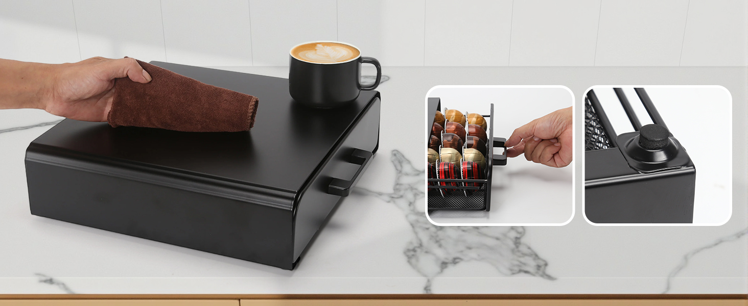 Підставка-органайзер для капсул Nespresso Vertuo, металевий тримач-шухляда для кавових капсул