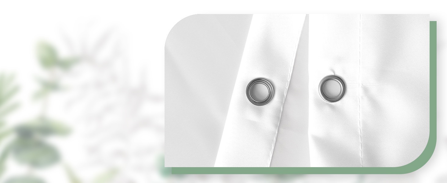 Штора для душу 180x220 см, антигрибкова, з тропічним дизайном (зелені пальмові листя, евкаліпт, гриби), водонепроникна, поліестер, для ванної кімнати, з 12 гачками