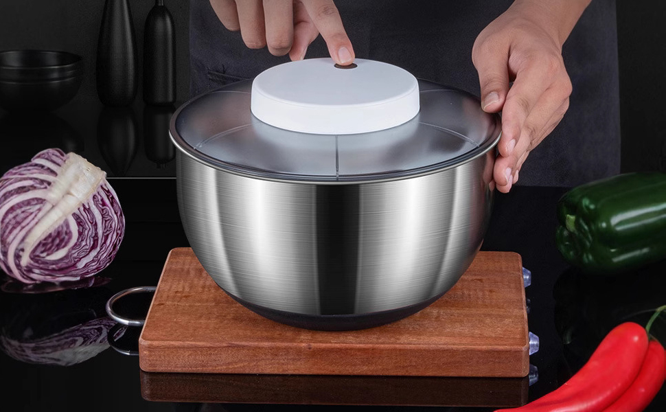 Електрична салатниця-сушка для овочів та фруктів, 4.8L, USB-зарядка