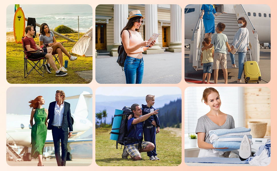 Набір компресійних органайзерів для подорожей AiQInu (5 шт.), ультралегкі сумки для пакування одягу в валізу з мішком для взуття та прання, рожеві