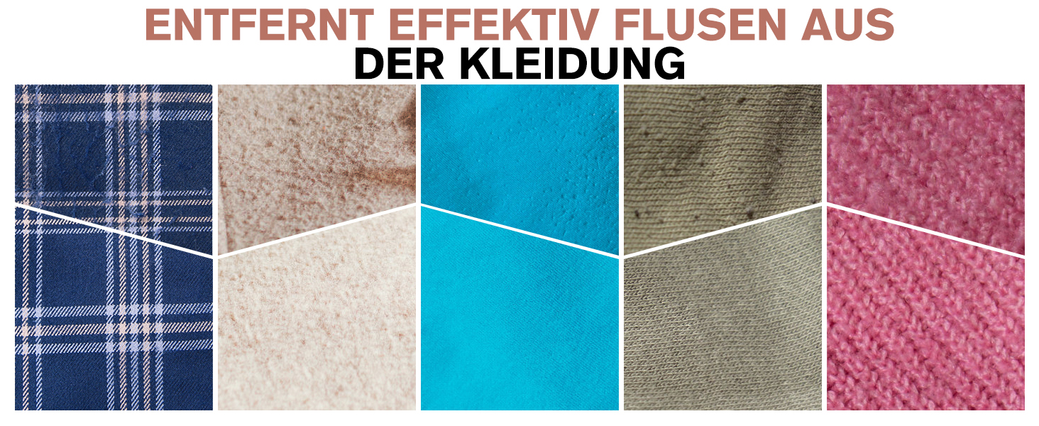 Електричний видальник ворсу Homtronics з USB-зарядкою, LED-дисплеєм та 6-кліновою головкою для одягу, диванів та килимів (білий)