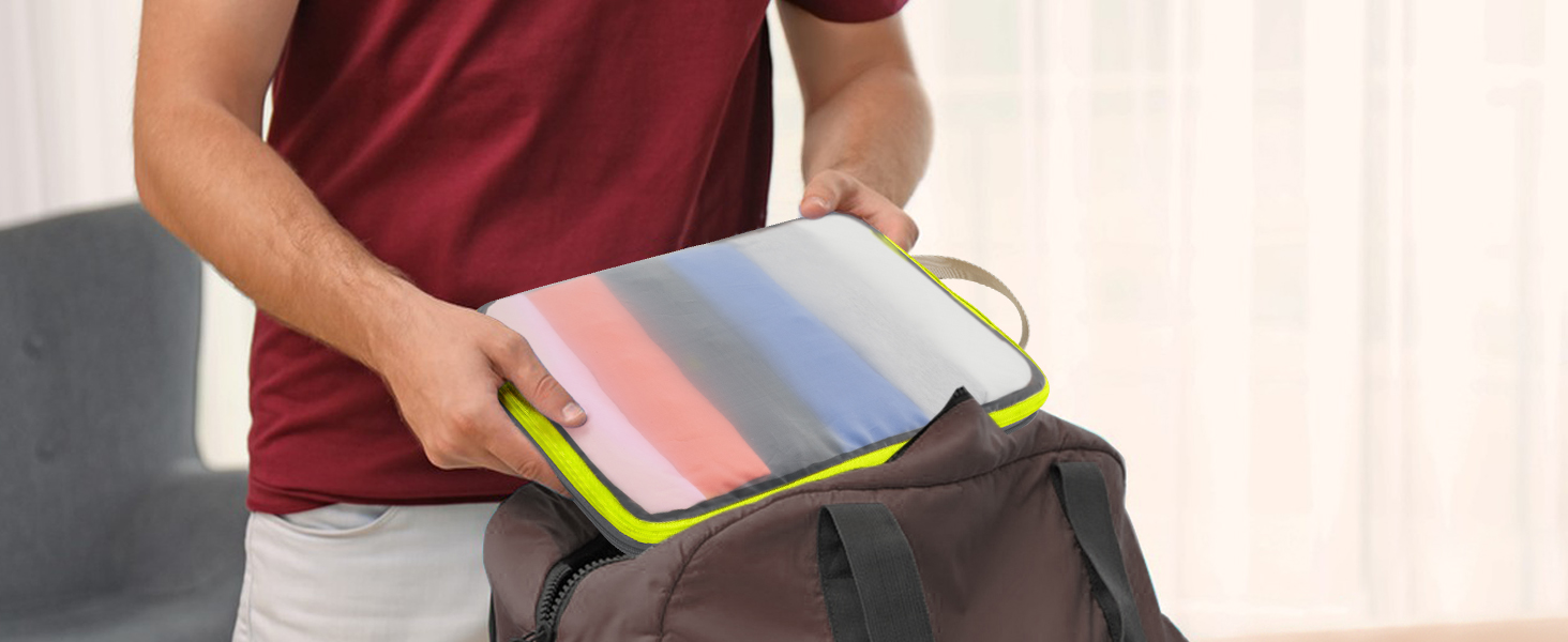 Набір органайзерів для подорожей Cipway: компресійні сумки для одягу та рюкзака, легкі сітчасті пакувальні куби (6 шт), чорний