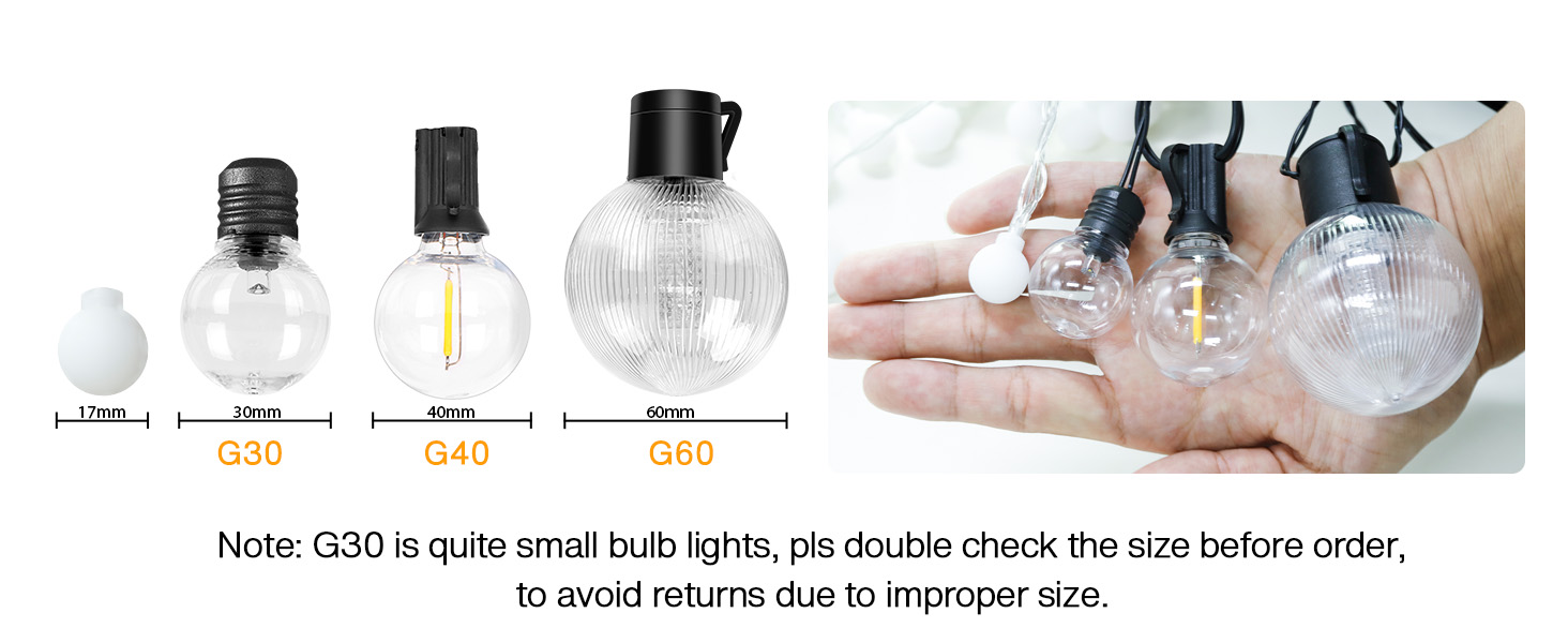 Ланцюжок прикрас для зовнішнього використання на батарейках G30, 9м, 20 LED, тепле біле світло, з пульт дистанційного керування, таймер, диммування, IP64, для саду, ялинки, балкона, бістро.