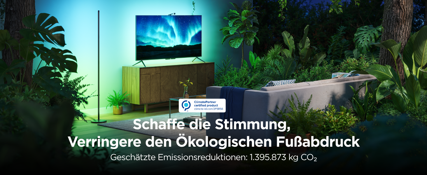 Govee RGBIC LED Торшер WiFi, Димування, Alexa/Matter, 16 млн кольорів, 85 режимів, Музичний режим, DIY, Чорний