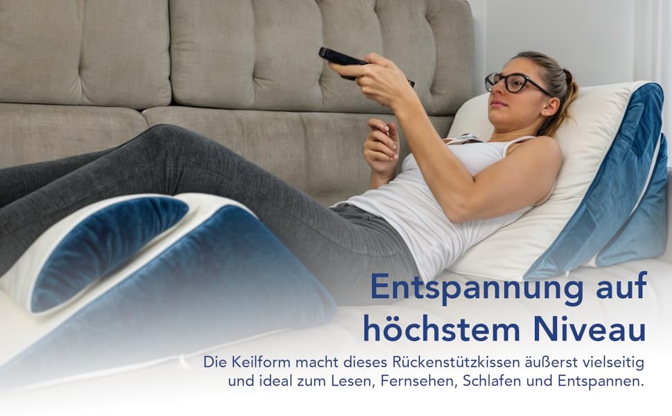Набір подушок Keilkissen 4 шт. | Ергономічний набір подушок 12 в 1 з знімним та пральним чохлом для сну та читання