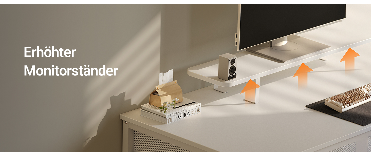 Комп'ютерний стіл Claiks з 3 шухлядами, 120 x 60 см, з полицею, 2 розетки та 2 USB-порти, для офісу та дому, білий