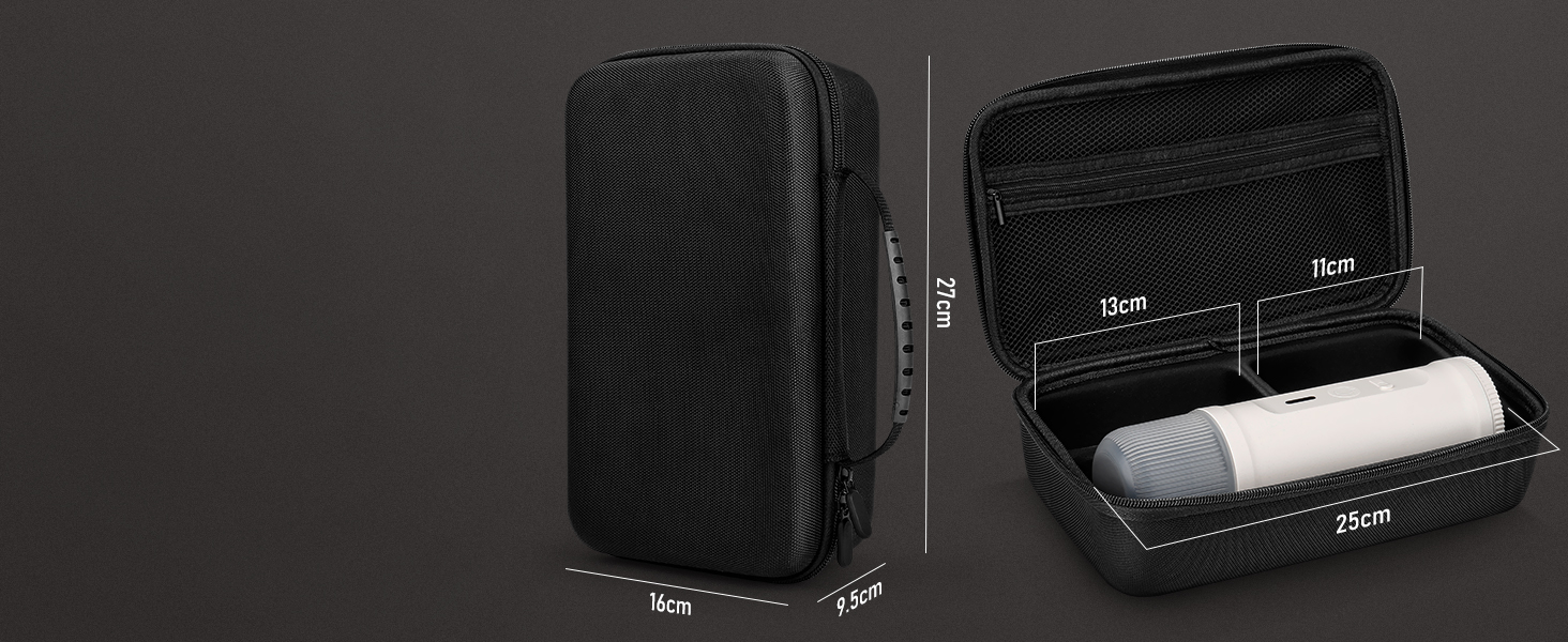 Портативна кавомашина ICARE з акумулятором, 2-в-1 для капсул NS та меленої кави, самонагріваюча, USB-C, індикатор заряду, для кемпінгу, подорожей та в дорогу (Чорний)