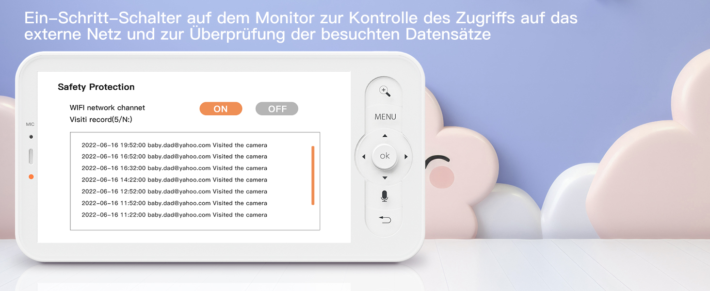 Радіоняня ARENTI з 2 камерами та додатком 2K/3MP, 5