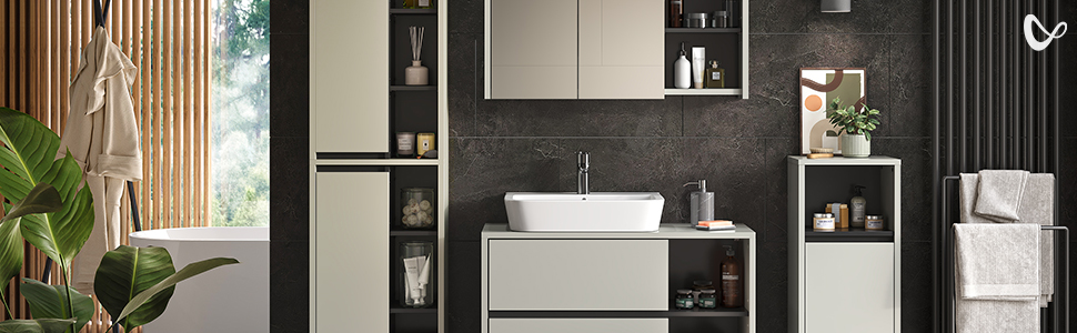 Дзеркало для ванної кімнати Livinity Timavo з полицею, білий, 60 x 67 см