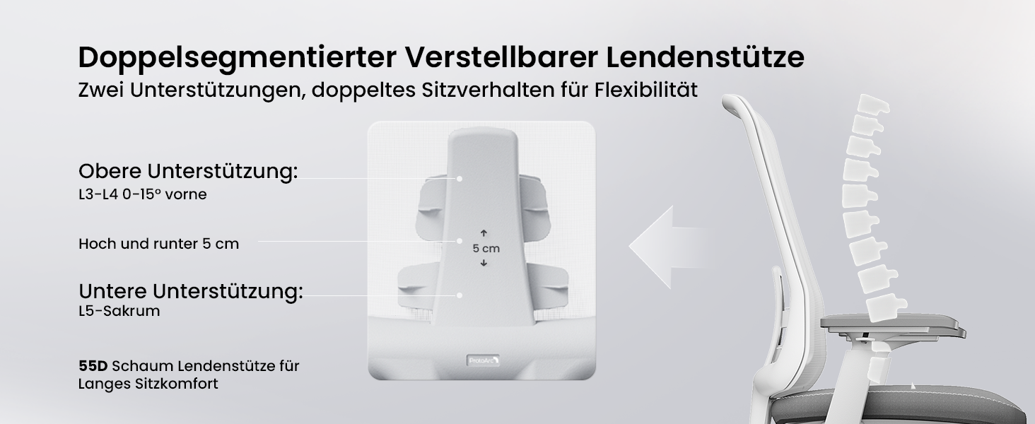 Офісний стілець ProtoArc Flexer Pro: ергономічний, з регулюванням глибини сидіння, сітчастою спинкою та підтримкою попереку - чорний