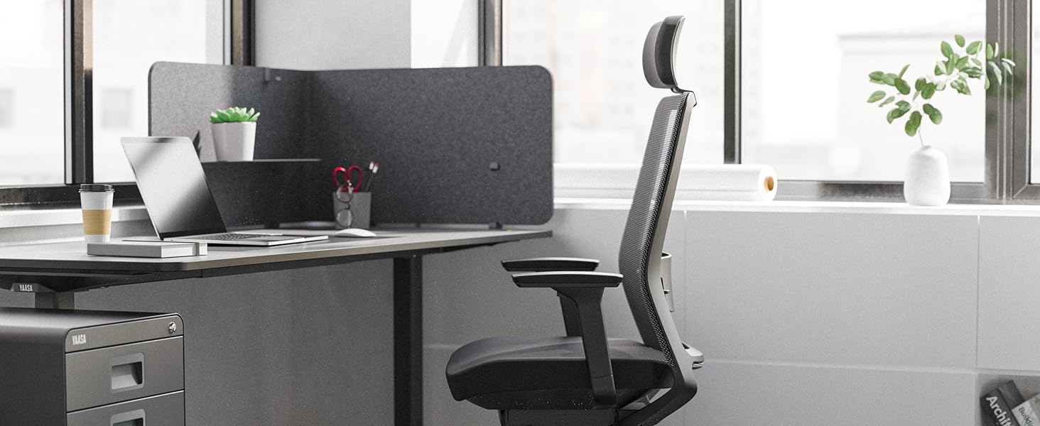 Yaasa Chair Plus: Ергономічне офісне крісло з підголівником, 2D-підтримкою спини та 4D-підлокітниками - Біле, Pro. Переможець тесту! До 150 кг.