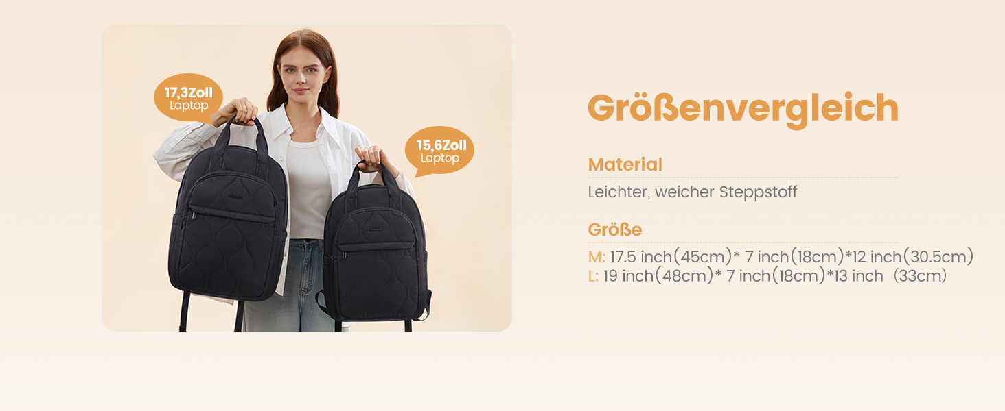Сумка-рюкзак LOVEVOOK для жінок, рюкзак для ноутбука, шкільний рюкзак для підлітків, легкий рюкзак з підкладкою, велика робоча/навчальна сумка, рюкзак для подорожей, елегантний, чорний, 15,6 дюймів
