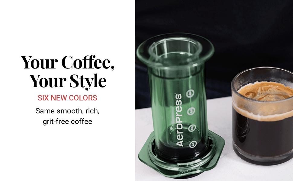 AeroPress Clear: Френч-прес для кави та еспресо, портативний, зелений