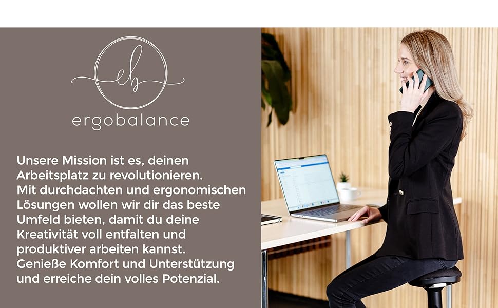 Ергономний стільчик ErgoBalance 3-в-1: офісний, стільчик-сідло, для стоячи, регульований, з антиковзним покриттям, білий