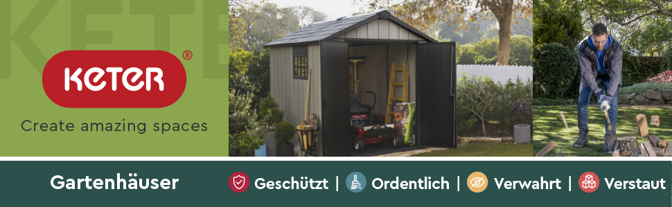 Сарай садовий Keter Manor Pent 6x4 сірий, пластиковий, вологостійкий, 183.5x111x200.5 см