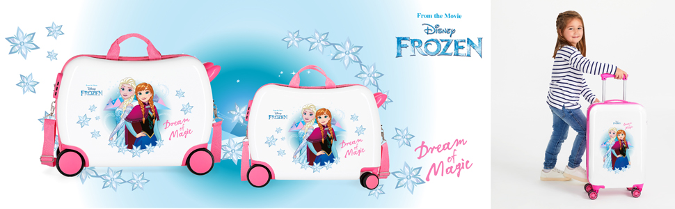 Дитяча валіза Disney Frozen Dream of Magic, різнокольорова, 50x38x20 см, ABS, 34 л, 2,1 кг, 4 колеса