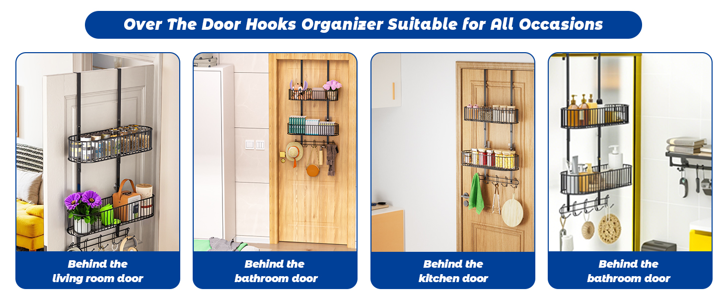 Настінна поличка для душу без свердління, чорна, для скляних душових кабін, регульована висота, 3 гачки, для шампуню та гелю для душу