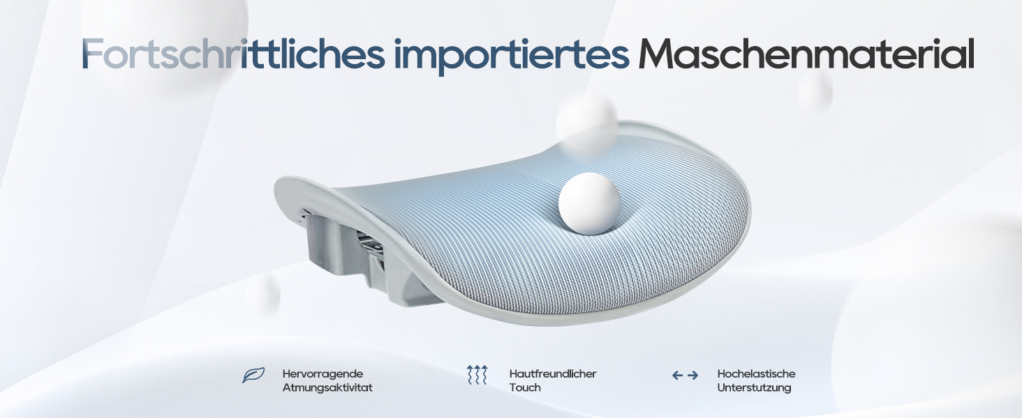 Органічний офісний крісло Colamy з підніжкою, 3D-підлокітниками, підголовником, підтримкою попереку та дихаючою сіткою – крісло для офісу та дому (Сірий)