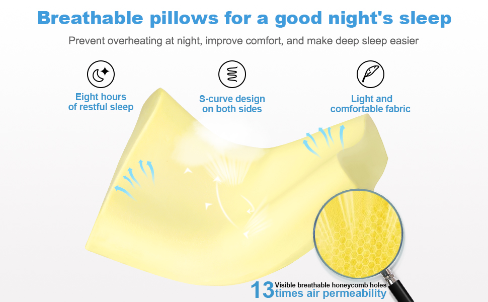 Ортопедична подушка для сну Memory Foam з чохлом (охолоджуючий шовк), 54*34*9/12 см, сіра