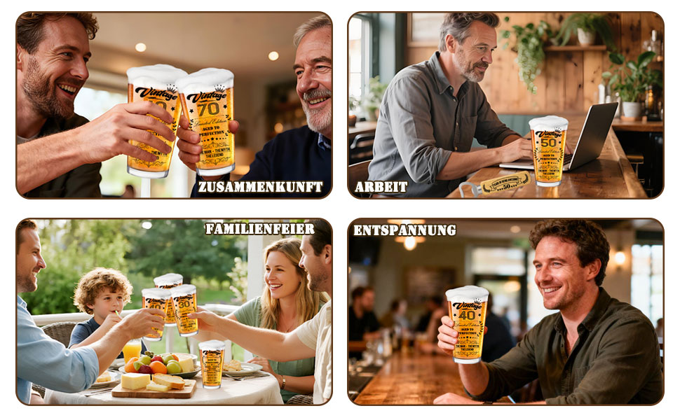 Персоналізований пивний келих з гравіюванням для чоловіка на 60 років, 1966 рік народження, в дерев'яній подарунковій коробці 470 мл + відкривачка для пляшок. Ідея подарунка на День народження, День Святого Валентина.