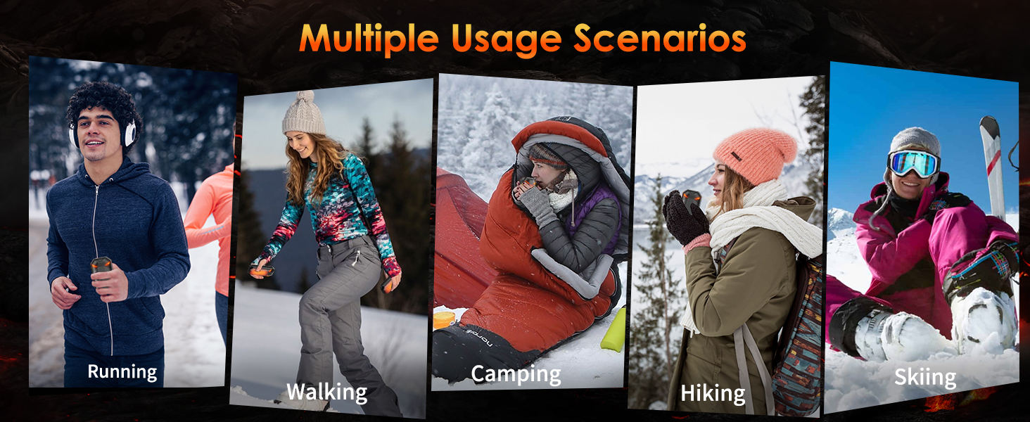 Електричні грілки для рук YAZDEKY 2 шт. - подарунок для чоловіків, 6000mAh, акумуляторні, чорні