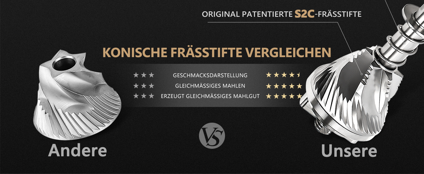 Ручна кавомолка TIMEMORE Chestnut C3S MAX, чорна: для еспресо та френч-прес, з металевим корпусом