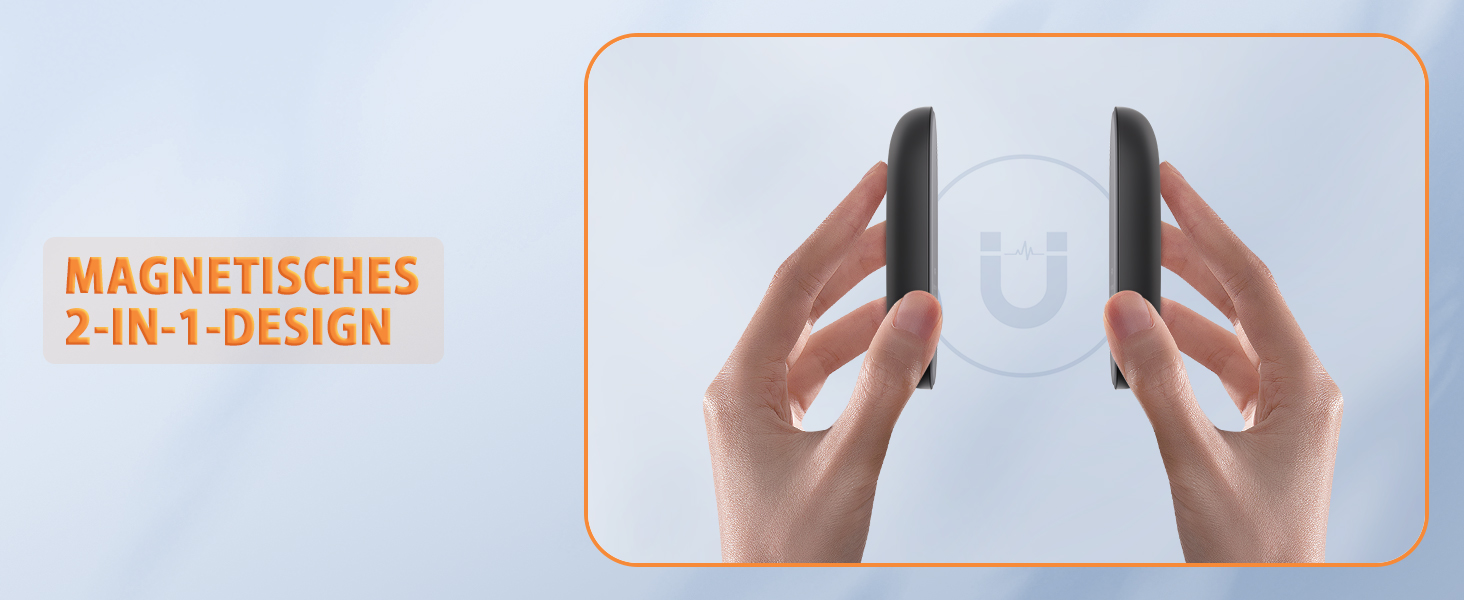 Електричні грілки для рук 2 шт. 5000 mAh, роздільні, з магнітом, швидкий нагрів, багаторазові з шнурком, ультракомпактні для активного відпочинку взимку