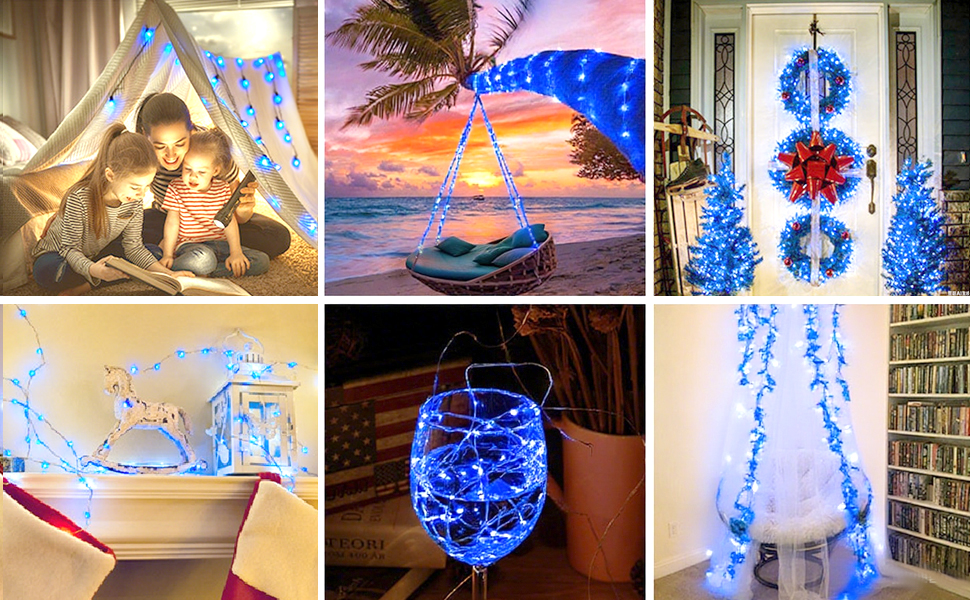 Ланцюжок прикрас LED 100 шт., 10 м, 8 режимів, пульт, таймер, тепле біле світло, диммування, вологостійкий, для дому та саду