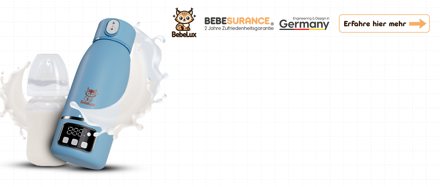 Підігрівач для дитячих пляшечок BEBELUX LUX MOM KIT – Електричний, USB-C, 36W, BPA-free, з терморегулятором, акумуляторний (Чорний)