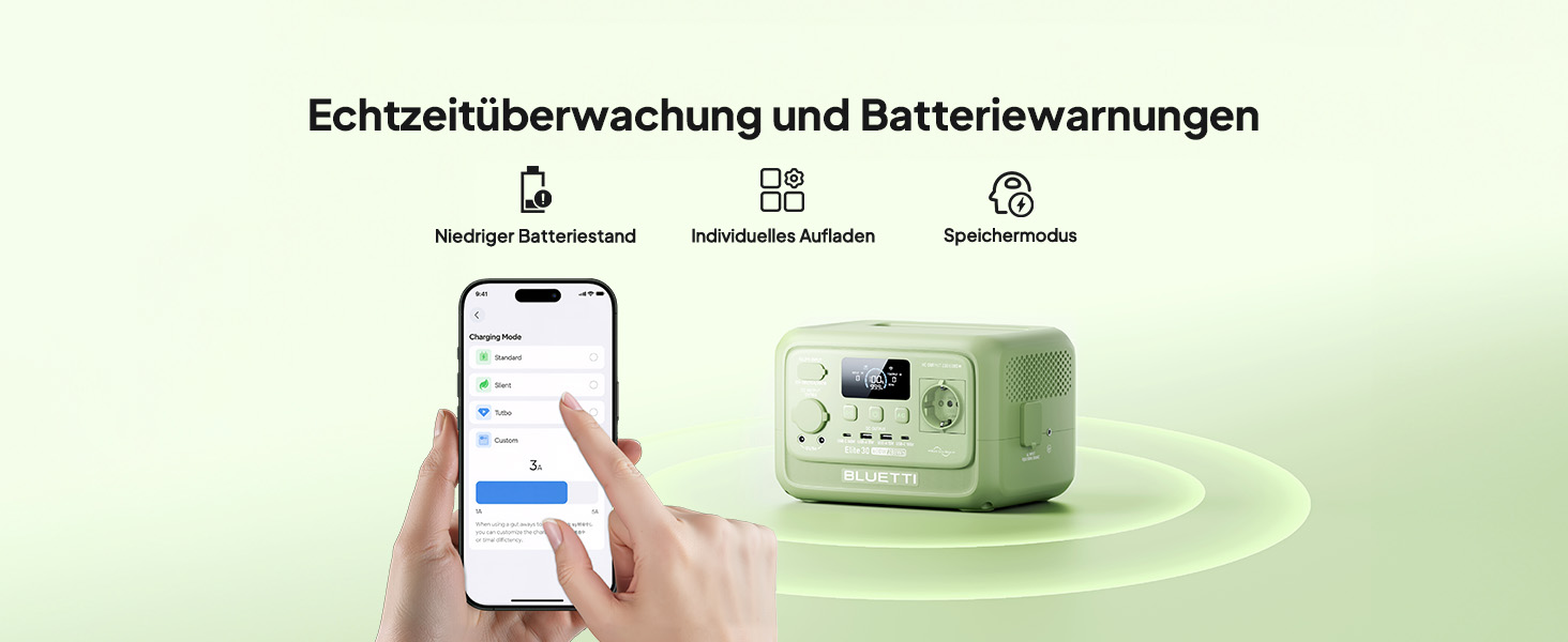 Портативна електростанція Elite 30 V2-Wiesengrün: 288 Wh, 600W AC, LFP, сонячний генератор для кемпінгу та надзвичайних ситуацій