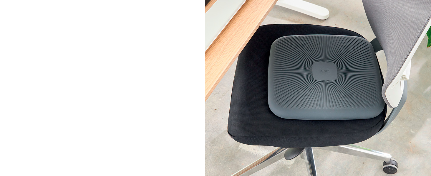 Підставка для ніг Leitz Ergo Cosy, регульована, сіра, 53710089 - для офісу та дому, зменшує біль у спині та плечах