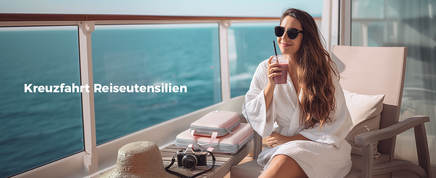 Набір компресійних органайзерів для валізи та рюкзака, водонепроникні пакувальні куби для подорожей, 8 предметів (Рожевий)