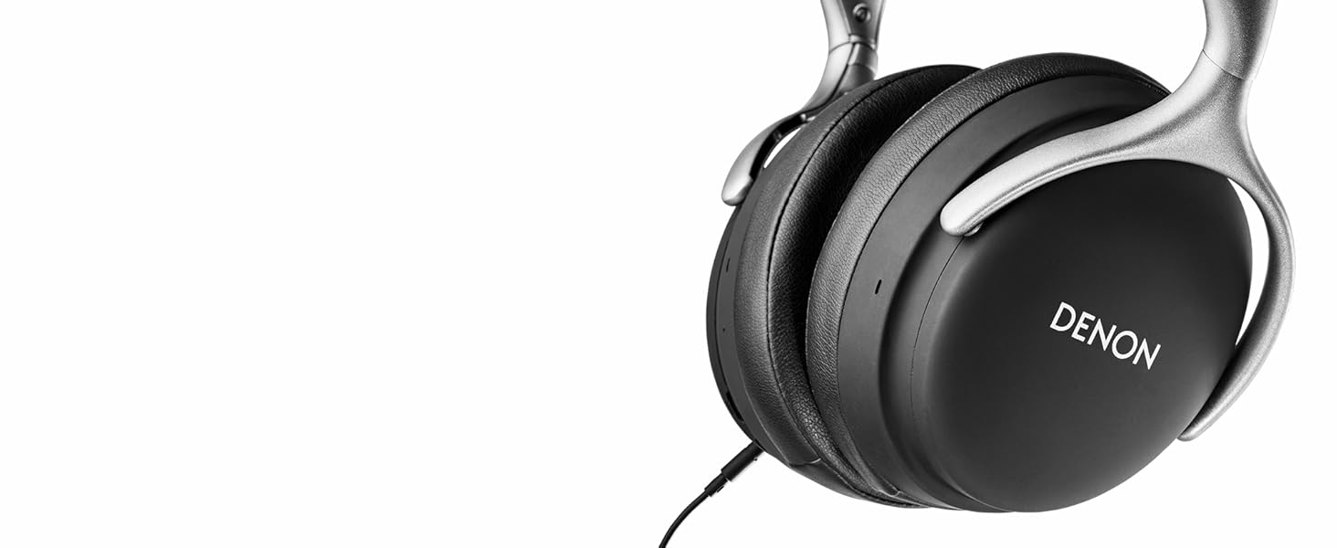 Бездротові накладні навушники Denon AH-GC25W, Bluetooth, Hi-Res, Мікрофон, 30 годин акумулятора, USB ЦАП, чорний