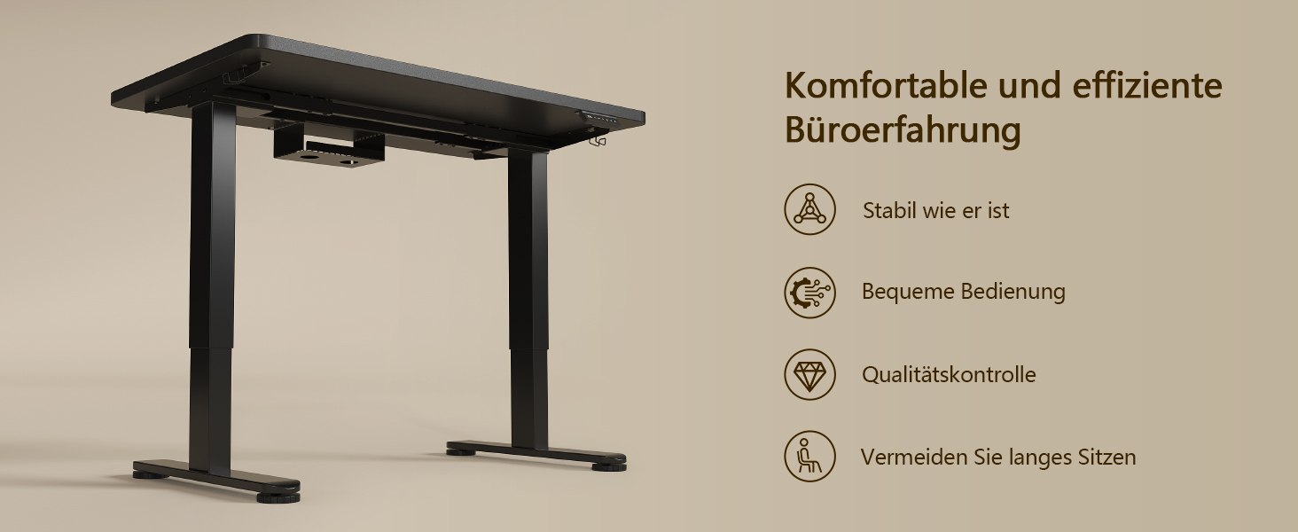 Регульований стіл, 180x80 см, електричний стоячий стіл з подвійним мотором, сенсорна панель, USB-A, організація кабелів, стільниця 25 мм, ергономічний офісний стіл, білий