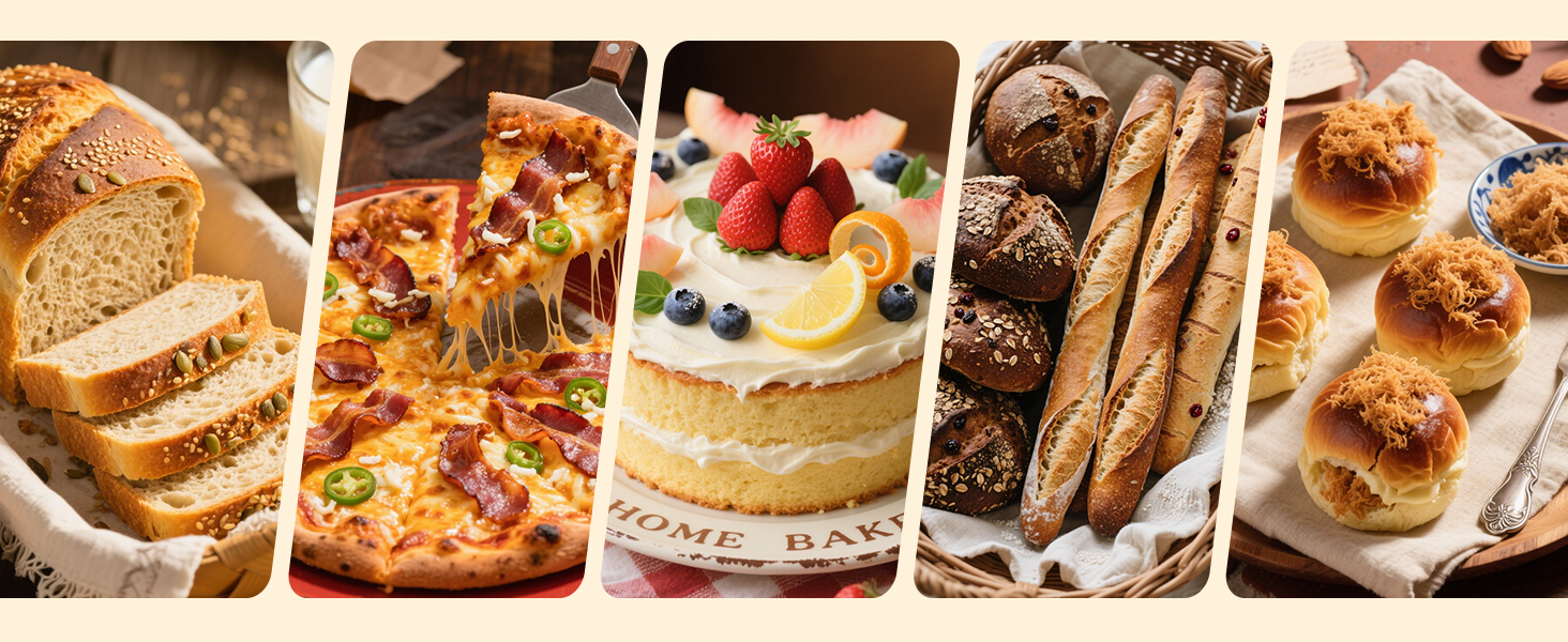 Хлібопічка Neretva з 17 програмами, об'ємом 2.2 кг, з дозатором горіхів та фруктів, керамічним антипригарним покриттям, для безглютенових продуктів, тіста, закваски та йогурту, срібна