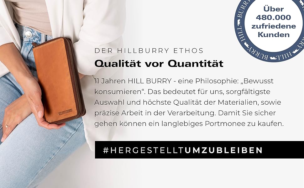 Шкіряний дорожній гаманець Hill Burry Allrounder S I Органайзер I Дорожній чохол I Дорожній гаманець Дорожній гаманець з високоякісної натуральної дубленої шкіри Пов'язка на зап'ястя та плечі 17,50x5,5x12,50см Коричневий