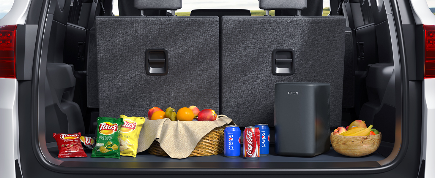 AstroAI Міні холодильник 2 в 1, 6 літрів: охолодження та підігрів, 12V/220V, для авто, офісу, гуртожитку, чорний