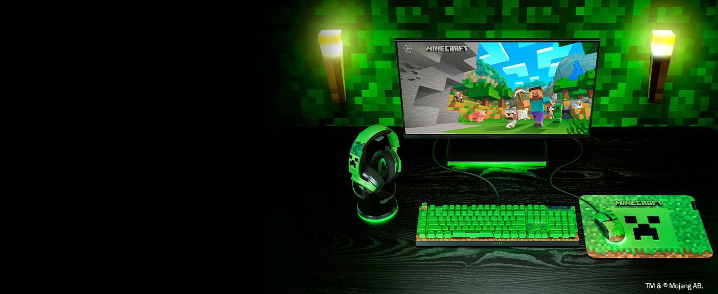 Ігрова миша Razer Cobra Minecraft: легка дротова миша з RGB-підсвіткою Chroma, оптичними перемикачами 3-го покоління, вага 57 г, чорна