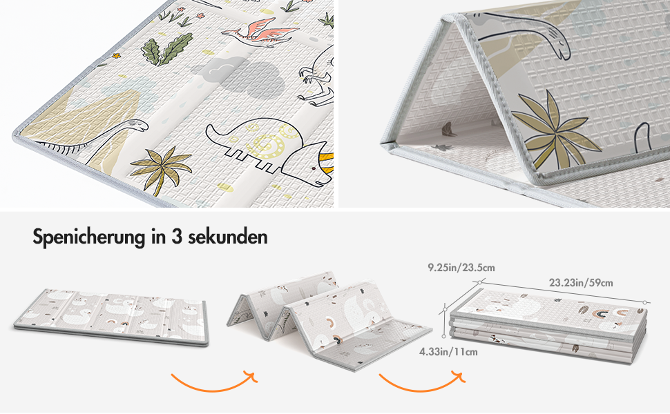 Дитячий манеж Mloong 120x120 з матрацом, дихаючою сіткою та присосками, ідеальний варіант для квартири