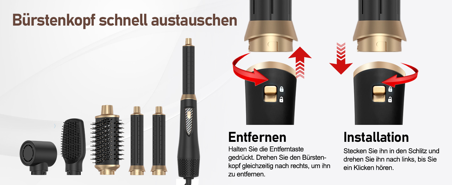 Airstyler 5 в 1 1000W Blacks: Фен-щітка, випрямляч, плойка для волосся