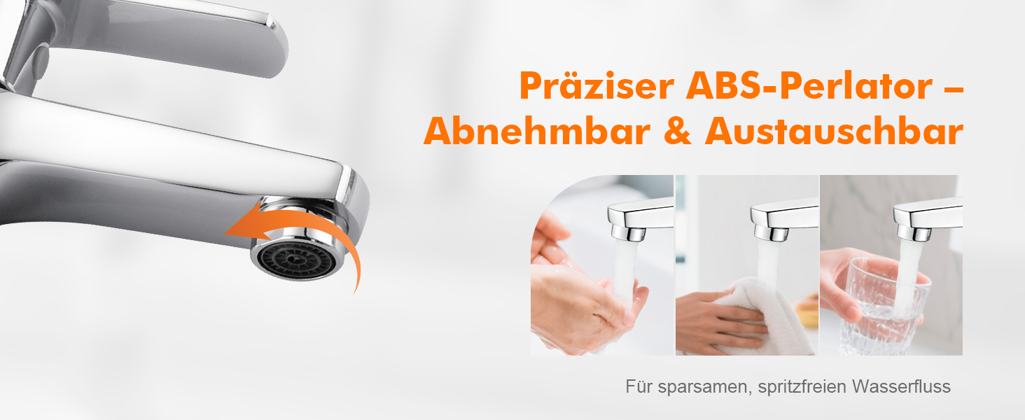 Ibergrif - Змішувач для ванної кімнати з одним важелем, хром. Змішувач для раковини з водозберігаючою функцією, анти-відбитки пальців, легка установка, модель M11057. Без функції холодного старту.