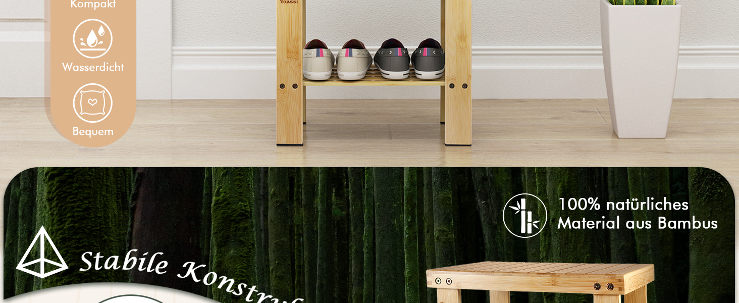 Вінтажний бамбуковий пуф-табурет - 27x23x25 см. Міцний, з неслизьким сидінням. Пуф, табурет, приліжний столик, дитячий стільчик, підставка.