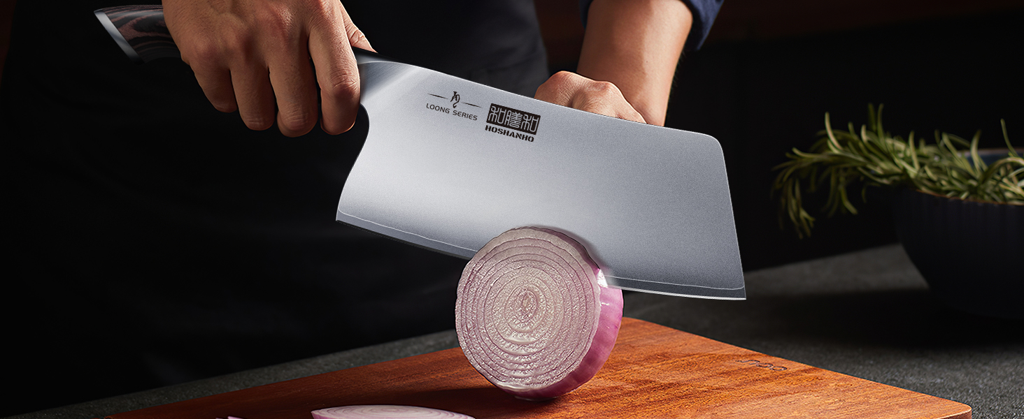 Набір кухонних ножів HOSHANHO: професійний шеф-ніж, ніж для нарізки, з нержавіючої сталі, 18 см, ергономічна ручка, подарункова коробка