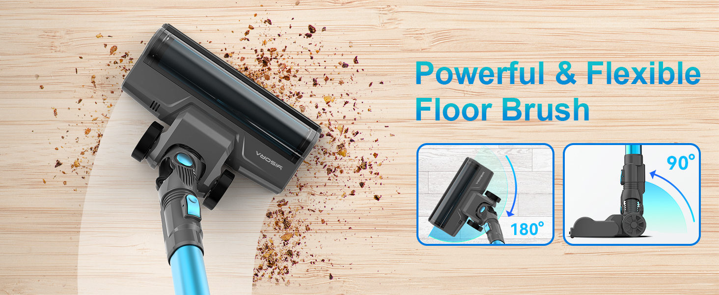 Бездротовий акумуляторний пилосос з потужністю 25000Pa, 175W, час роботи 50 хвилин. Бездротовий ручний пилосос з антизаплутувальною насадкою та самостійним паркуванням. Підходить для килимів, твердих підлог, видалення шерсті тварин. Колір: бірюзовий блакитний.