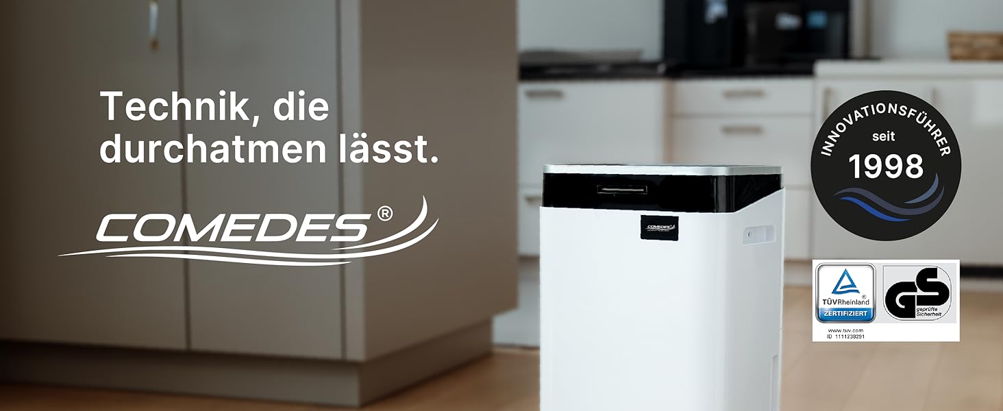 Вологопоглинач повітря Comedes Demecto 30 Eco – будівельний осушувач для дому та підвалу (25 л/24 год)
