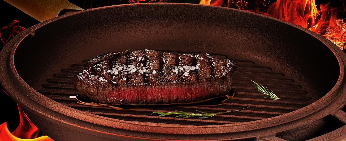 Нідерландський горщик 2в1 з чавуну 4.8л & сковорода з чавуну 1.8л - Набір нідерландського горщика з подвійною функцією - з кулінарною книгою та аксесуарами для барбекю, кемпінгу та кухні - 30 років гарантії (2в1 сковорода)