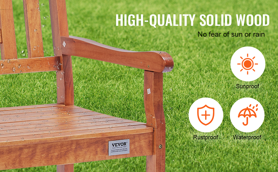 Металева лавка VEVOR для саду та тераси, 122 см, на 3 особи, з підлокітниками та спинкою, вінтажний стиль