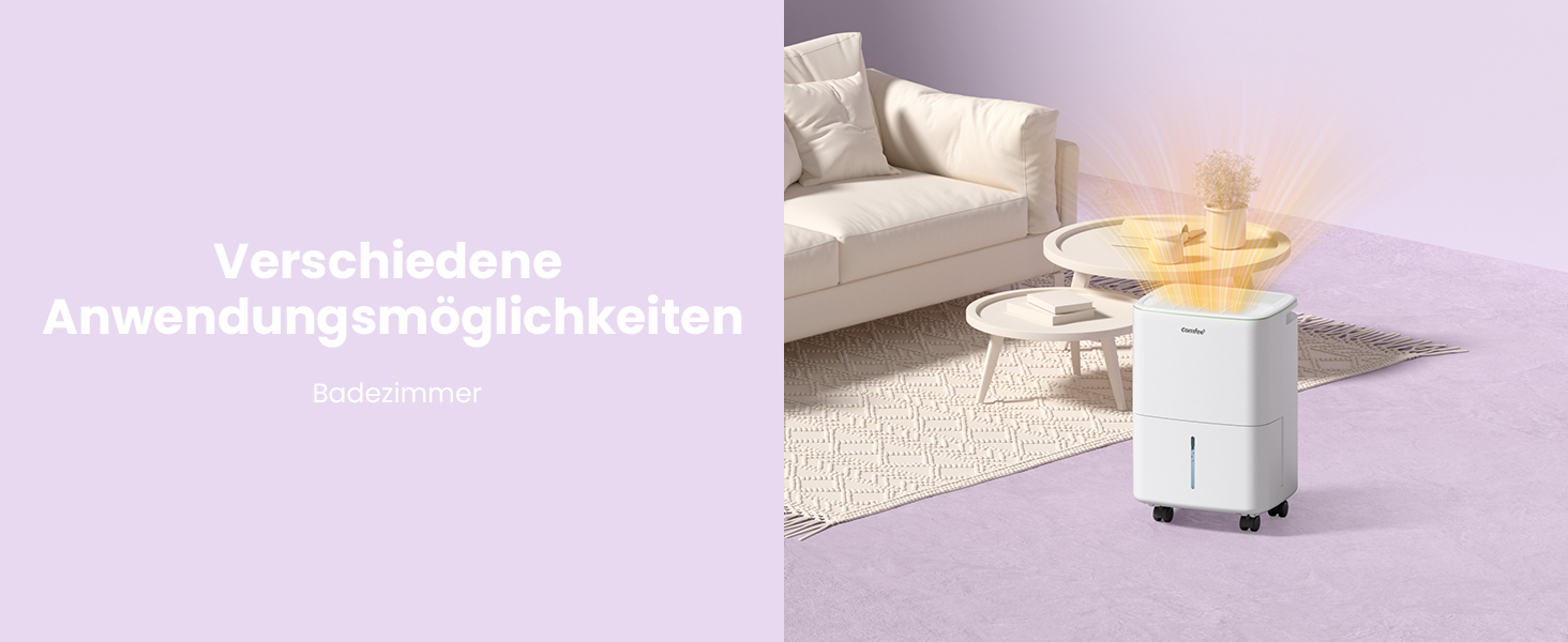 Зволожувач повітря COMFEE 12L з автоматичною відтайкою та дитячим замком, для приміщень до 20 м² (50 м³), екологічний фреон R290