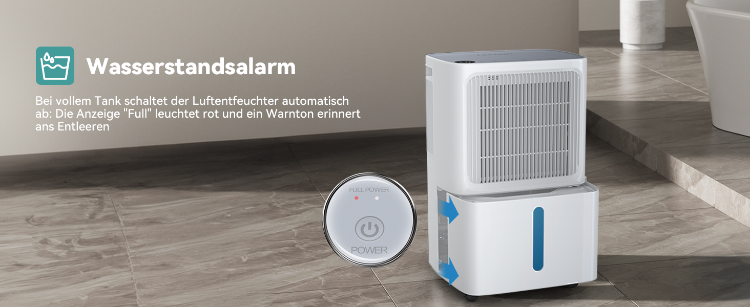 Електричний осушувач повітря Leenon 16L для підвалу, квартири, ванної кімнати. Тиха робота 36dB, режим сну, таймер 24H, сушка білизни, автоматичний перезапуск, 35м²