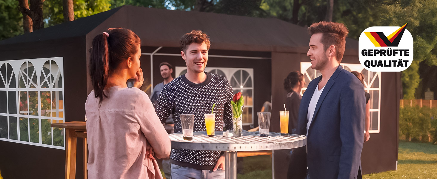 Столик Casaria® 2in1: регульована висота, складний, Ø 60 см, алюміній, для вулиці та дому